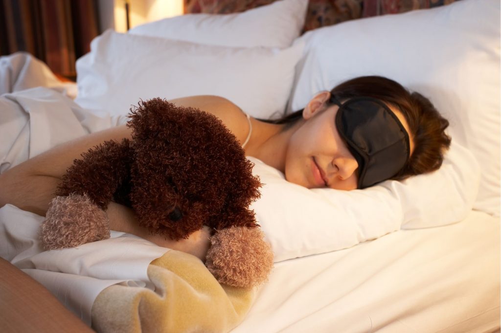 Person sleeping peacefully